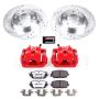 PowerStop KC2451-26 Z26 Street Performance Ceramic Brake Pad, Drilled Slotted Rotor, and Caliper Kit