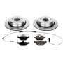 PowerStop K3126 Z23 Daily Driver Carbon-Fiber Ceramic Brake Pad and Drilled & Slotted Rotor Kit