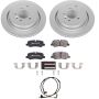 PowerStop ESK6564 Genuine Geomet Coated Rotors, ECE-R90 Brake Pads + Hardware Kit