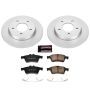 PowerStop CRK123 Genuine Geomet Coated Rotor and Low-Dust Ceramic Brake Pad Kit