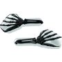 Kuryakyn 1764 Skeleton Hand Mirrors Black/Chrome