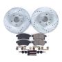 PowerStop K5550 Z23 Daily Driver Carbon-Fiber Ceramic Brake Pad and Drilled & Slotted Rotor Kit