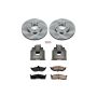 PowerStop KCOE5035 OE Stock Replacement Low-Dust Ceramic Brake Pad, Rotor and Caliper Kit
