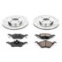 PowerStop K1358 Z23 Daily Driver Carbon-Fiber Ceramic Brake Pad and Drilled & Slotted Rotor Kit