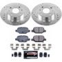 PowerStop K6292 Z23 Daily Driver Carbon-Fiber Ceramic Brake Pad and Drilled & Slotted Rotor Kit