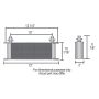 Derale 53408 34 Row Series 10000 Stack Plate Fluid Cooler, -8AN