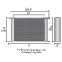 Derale 53486 34 Row Series 10000 Stack Plate Fluid Cooler, 90 degree swivel -6AN