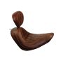 Mustang Motorcycle 79815 Mustang 04-21 Harley Sportster Wide Tripper Solo Seat w/Driver Backrest - Distressed Brown