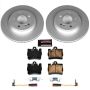 PowerStop CRK2997 Genuine Geomet Coated Rotor and Carbon-Fiber Ceramic Brake Pad Kit