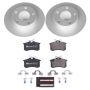 PowerStop ESK940 Genuine Geomet Coated Rotors, ECE-R90 Brake Pads + Hardware Kit