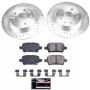 PowerStop K7720 Z23 Daily Driver Carbon-Fiber Ceramic Brake Pad and Drilled & Slotted Rotor Kit