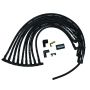 Moroso 73842 Chevrolet Small Block (w/Jesel) Ignition Wire Set - Ultra 40 - Sleeved - 90 Degree - Black