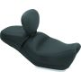 Mustang Motorcycle 79786 Mustang 15-21 Harley Street Standard Touring 1PC Seat w/Driver Backrest - Black