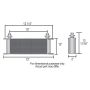 Derale 54006 40 Row Series 10000 Stack Plate Fluid Cooler, -6AN