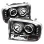 SPYDER 5010339 1PC Projector Headlights - Version 2 - LED Halo - Black