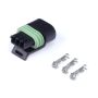 Haltech HT-030414 Delphi 3 Pin Single Row Flat Coil Connector Plug & Pins
