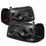 SPYDER 5010513 1PC Projector Headlights - LED Halo - Smoke