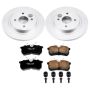PowerStop CRK1376 Genuine Geomet Coated Rotor and Low-Dust Ceramic Brake Pad Kit