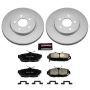 PowerStop CRK5941 Genuine Geomet Coated Rotor and Low-Dust Ceramic Brake Pad Kit
