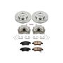 PowerStop KCOE696 OE Stock Replacement Low-Dust Ceramic Brake Pad, Rotor and Caliper Kit