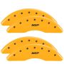 MGP 17208SMGPYL 4 Caliper Covers Engraved Front & Rear  Yellow finish black ch
