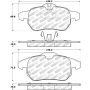 Stoptech 305.09720 06-11 Saab 9-3 Street Select Brake Pads w/Hardware - Front