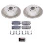 PowerStop SC2092 Semi-Coated Rotor and Low-Dust Ceramic Brake Pad Kit