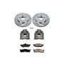 PowerStop KCOE2140 OE Stock Replacement Low-Dust Ceramic Brake Pad, Rotor and Caliper Kit