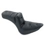 Mustang Motorcycle 76390 Mustang 06-17 Harley Softail Wide Tire (200mm) Duke Extra Wide 1PC Seat Regal - Black