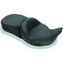 Mustang Motorcycle 79546 Mustang 08-21 Harley Electra Glide,Rd Glide,Rd King,Str Glide Super Touring 1PC Seat w/Studs - Black