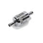 Russell Performance Chrome Street Fuel Filter (3in Length 1-1/8in diameter 5/16in inlet/outlet)