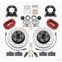 Wilwood 140-13477-DR Forged Dynalite-M Front Kit 11.30in 1 PC Rotor&Hub Drill-Red 1970-1973 Mustang Disc & Drum
