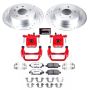 PowerStop KC7864-26 Z26 Street Performance Ceramic Brake Pad, Drilled Slotted Rotor, and Caliper Kit
