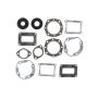 Vertex Pistons 7111510 Vertex Gaskets  Ccw kioritz KEC 400 Reed Valve 21 Early FC/2 Complete Gasket Kit w/ Oil Seals