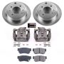 PowerStop KCOE5212 OE Stock Replacement Low-Dust Ceramic Brake Pad, Rotor and Caliper Kit