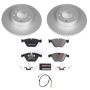 PowerStop ESK7026 Genuine Geomet Coated Rotors, ECE-R90 Brake Pads + Hardware Kit