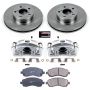PowerStop KCOE445 OE Stock Replacement Low-Dust Ceramic Brake Pad, Rotor and Caliper Kit