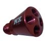Nitrous Express 15019R 4 PORT SHOWERHEAD DIST BLOCK W/6AN INLET (RED)
