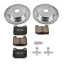 PowerStop K5305 Z23 Daily Driver Carbon-Fiber Ceramic Brake Pad and Drilled & Slotted Rotor Kit