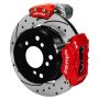 Wilwood 140-16138-DR Forged Dynalite Rear Electronic Parking Brake Kit - Red Powder Coat Caliper - D/S Rotor