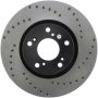 Stoptech 128.40057L 06-08 Honda Civic Si Cross Drilled Left Front Rotor