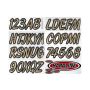 Hardline BRBKG400 Boat Lettering Registration Kit 3 in. - 400 Brown/Black