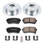 PowerStop K6093 Z23 Daily Driver Carbon-Fiber Ceramic Brake Pad and Drilled & Slotted Rotor Kit