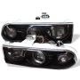 SPYDER 5009524 Projector Headlights - LED Halo - Black