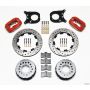 Wilwood 140-5236-DR Forged Dynalite P/S Rear Kit Drilled Red Chev 12 Bolt w/Clip Eliminator