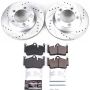 PowerStop K5633 Z23 Daily Driver Carbon-Fiber Ceramic Brake Pad and Drilled & Slotted Rotor Kit