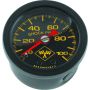 Bikers Choice 496460 0-100 PSI Oil Pressure Gauge Black Face Black Bezel Liquid Filled Universal Custom