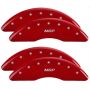 MGP 55007SMGPRD 4 Caliper Covers Front & Rear 2019+ Ram 2500/3500 Red Finish w/  Logo