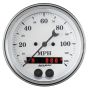 AutoMeter 1649 Gauge Speedometer 3-3/8in. 120MPH Gps Old Tyme White
