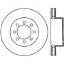 StopTech Power Slot 05-11 Ford F250/F350 PU 4WD Front Right Slotted CRYO-STOP Rotor